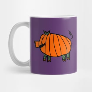 Halloween Horror Pumpkin Pig Mug